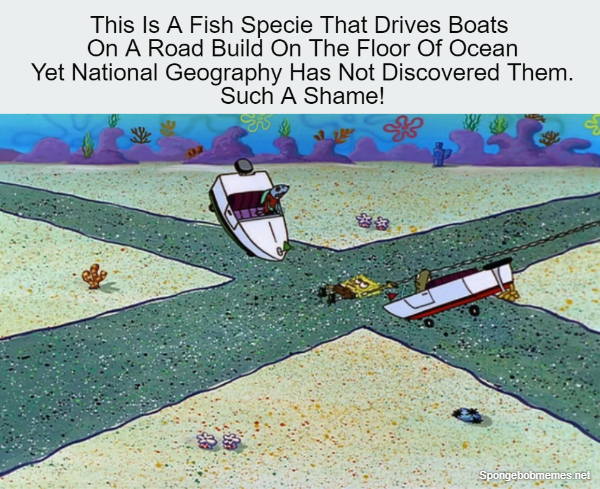 A Fish Specie That Drives Boats, Are Undiscovered By National Geography ft. Spongebob