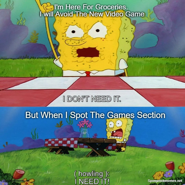 Me On My Way To Walmart Aiming To Ignore New Video Game ft. Spongebob