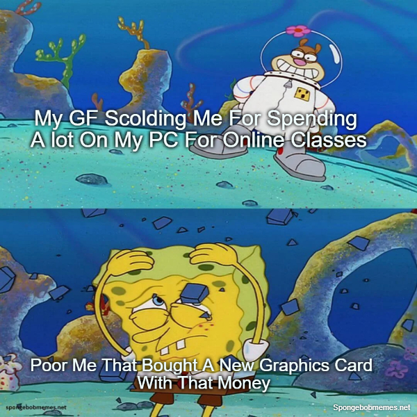 My Girlfriend Scolding Me For Spending A Lot On My Online Classes. Me Poor Gamer