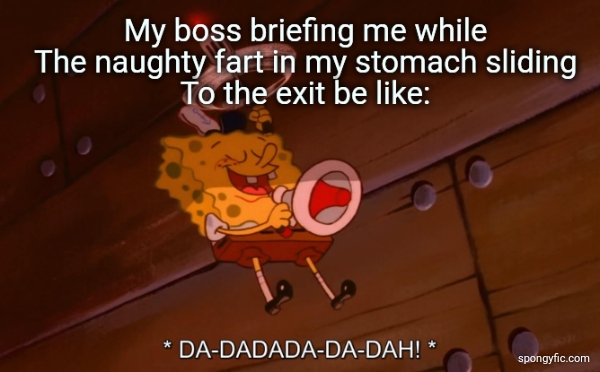 Fart at the exit at the wrong time
