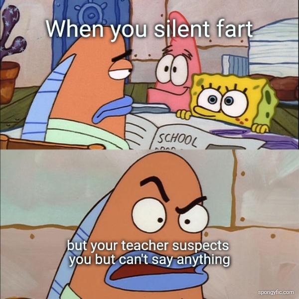 When you fart in class